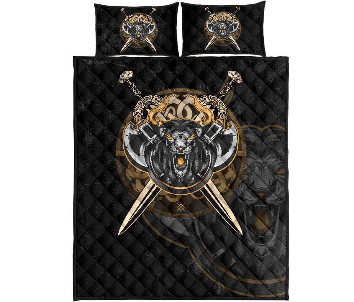 Viking Quilt Bedding Set Lion