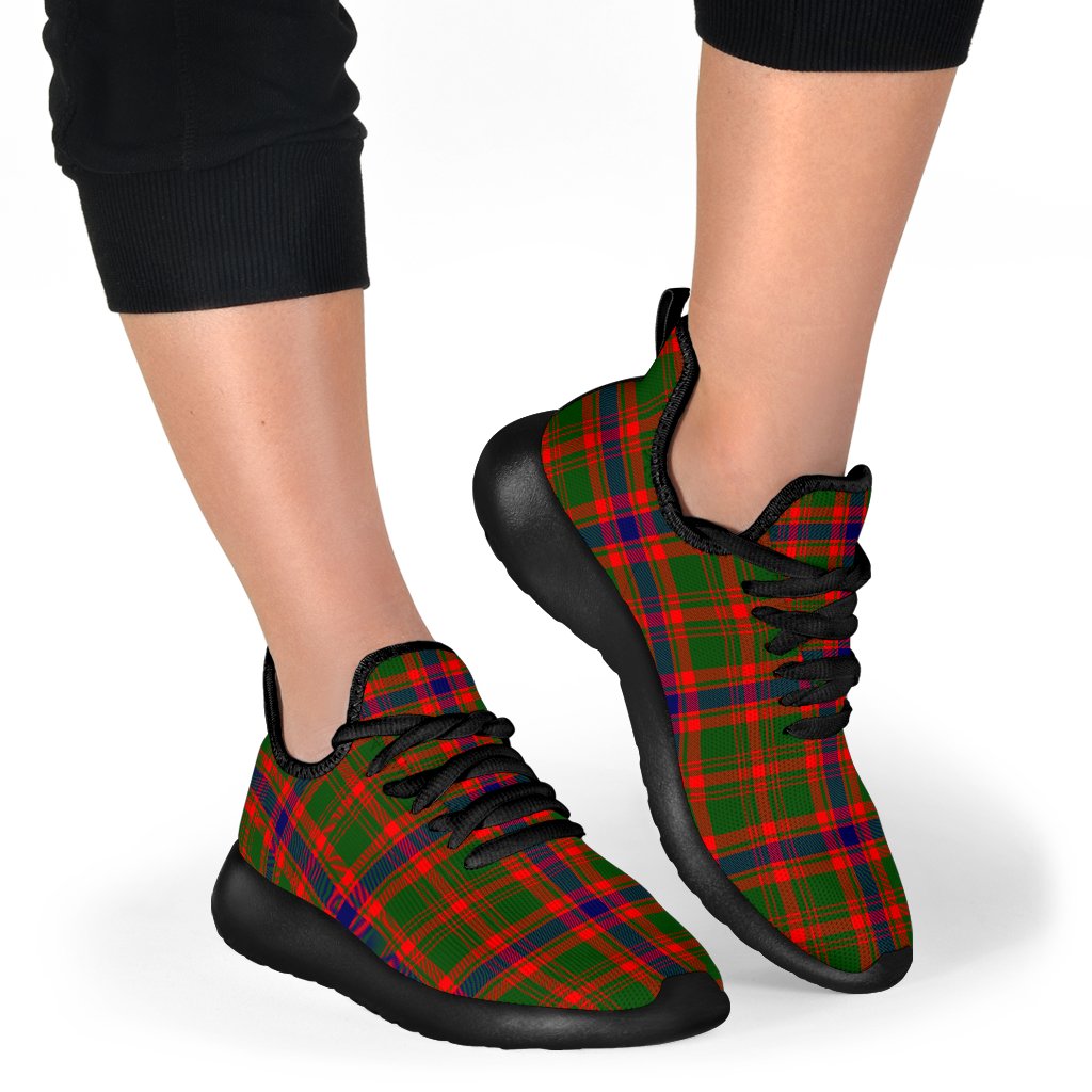 Nithsdale District Tartan Plaid Mesh Knit Sneakers