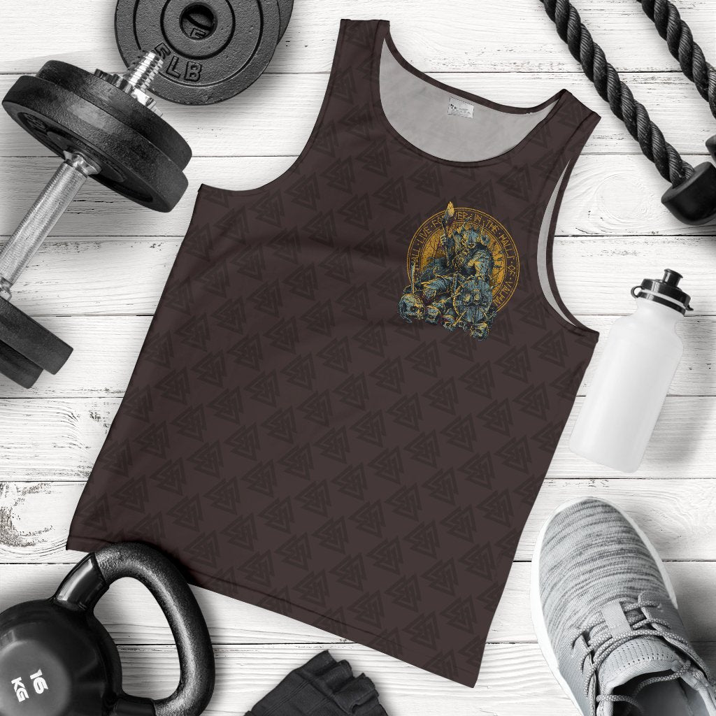 Viking Men's Tank Top Warrior Viking Shield Skull