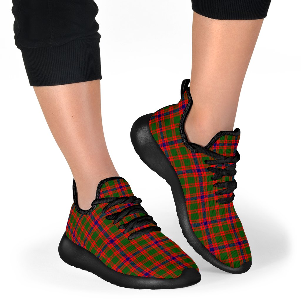 Skene Modern Tartan Plaid Mesh Knit Sneakers