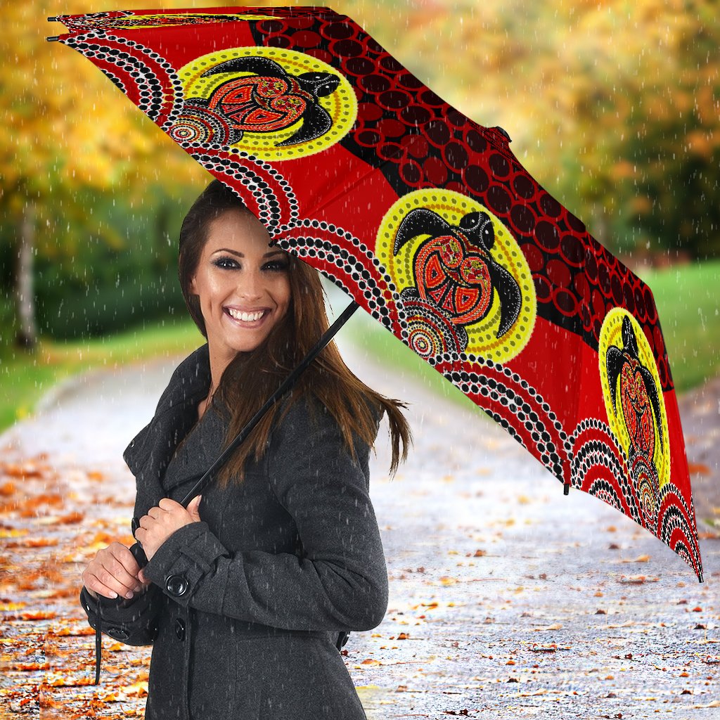 Umbrellas - Aboriginal Dot Painting Umbrellas Turtle