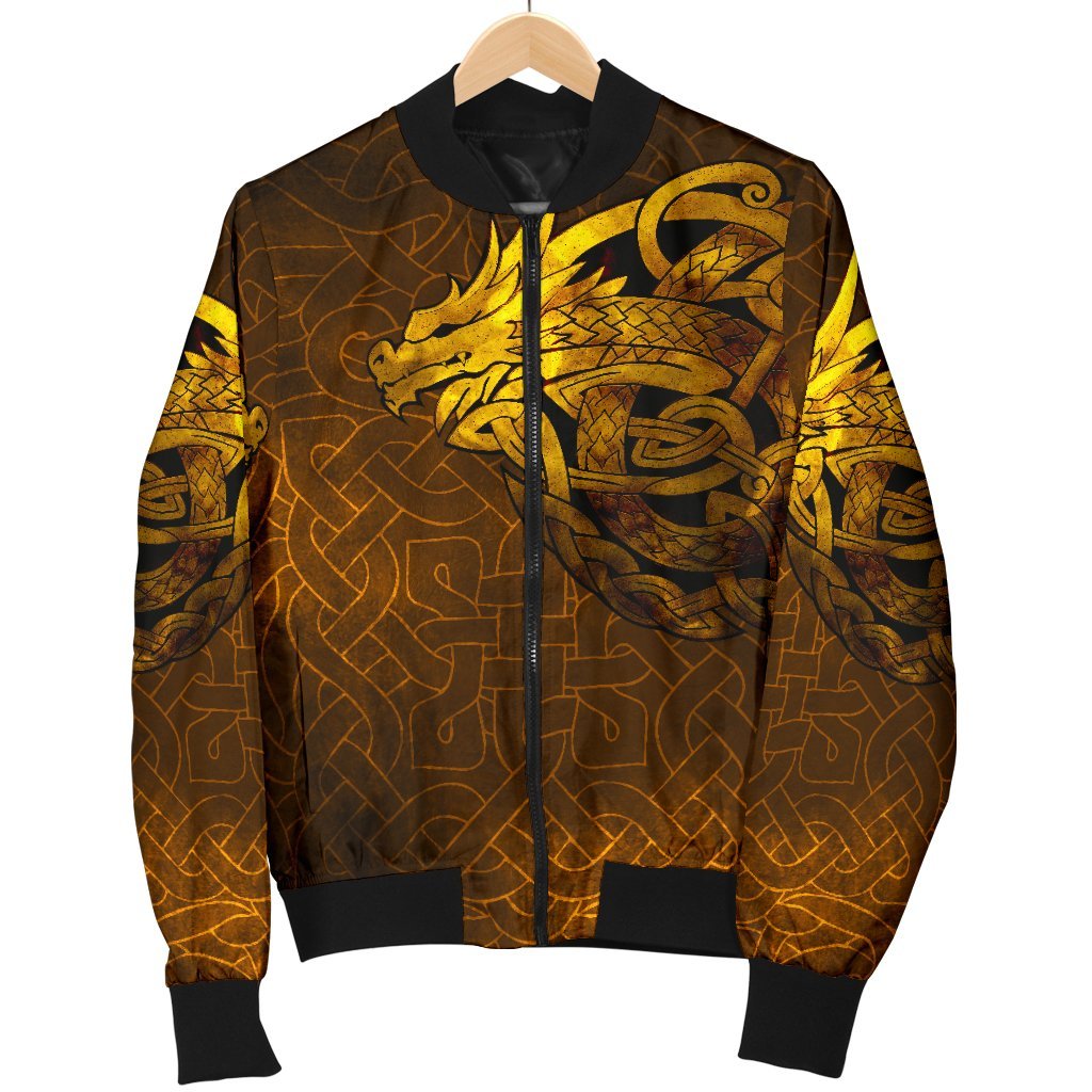 Viking Bomber Jacket Celtic Dragon Tattoo