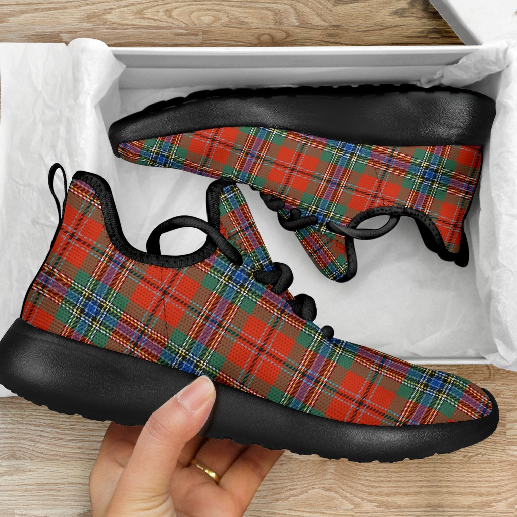 MacLean of Duart Ancient Tartan Plaid Mesh Knit Sneakers