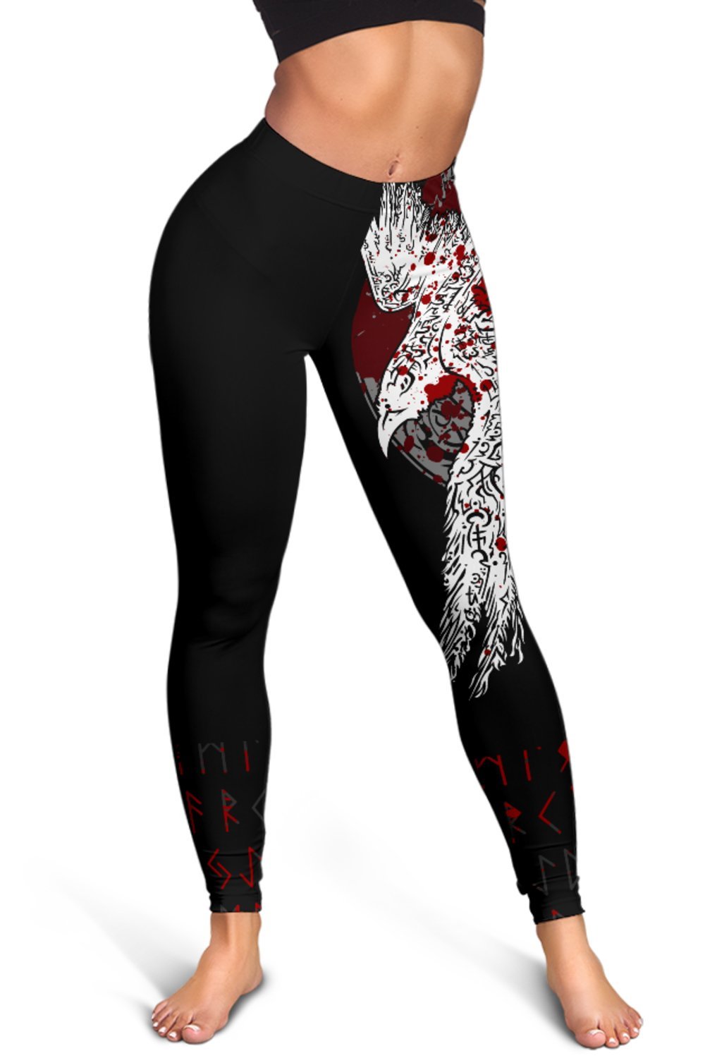 Custom Viking Legging Mystical Raven Tattoo Blood