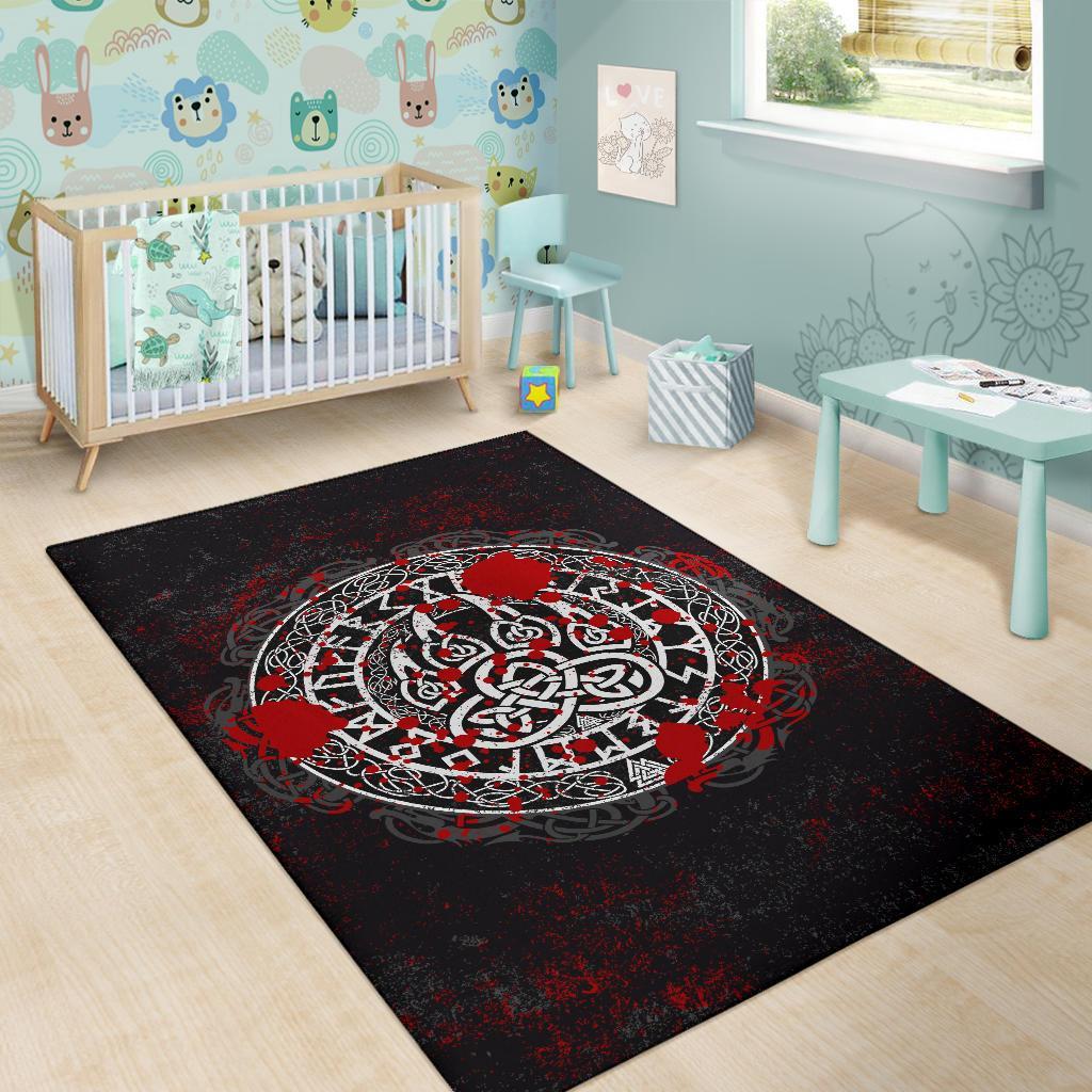 Viking Area Rug Viking Bear Claws Blood Tattoo