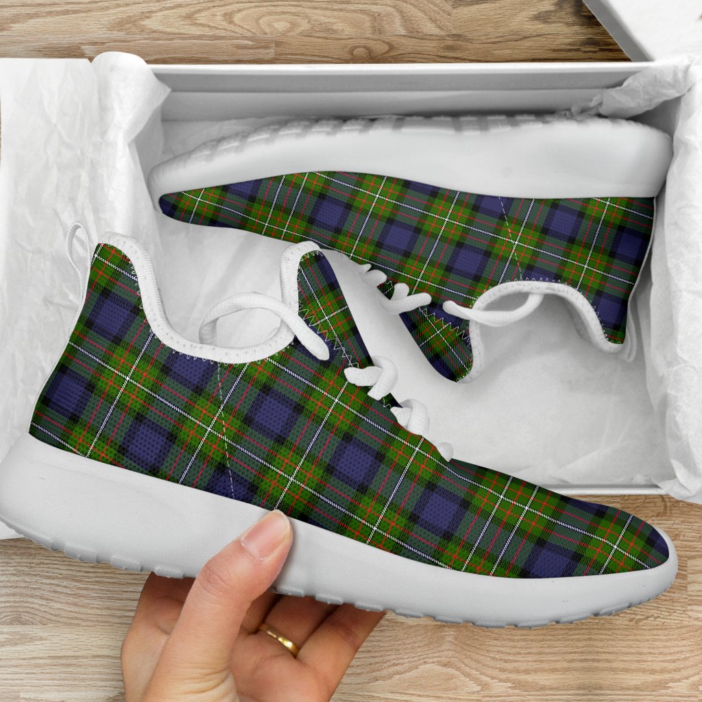 Fergusson Modern Tartan Plaid Mesh Knit Sneakers