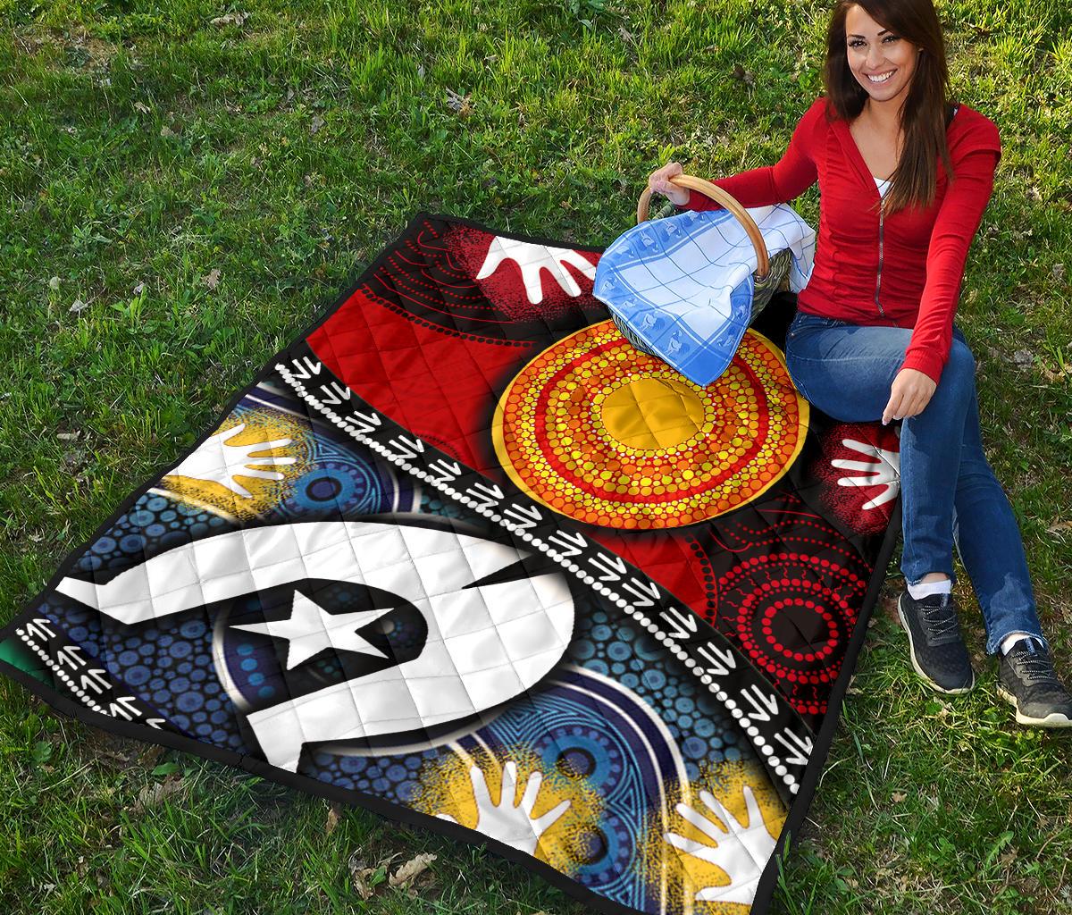 Premium Quilt - Australian NAIDOC Aboriginal and Torres Strait Islands Flags