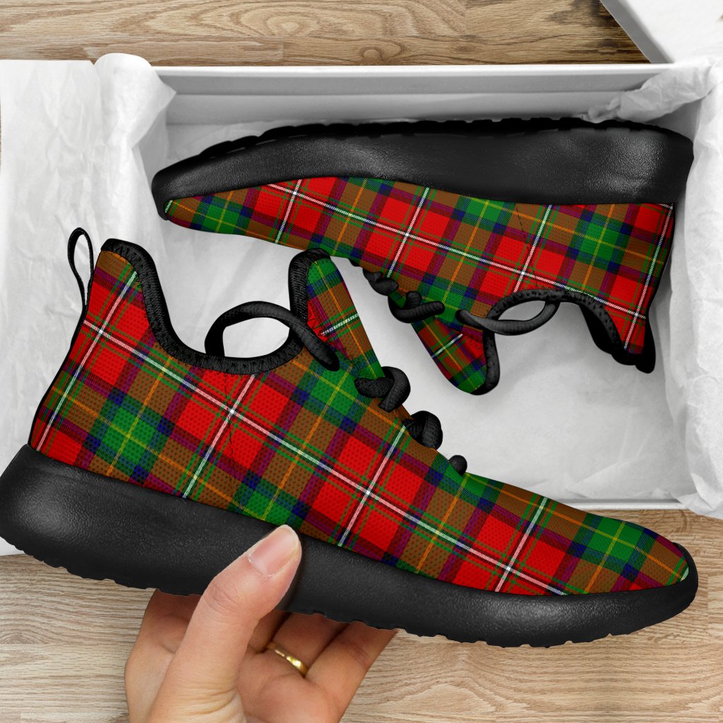 Boyd Modern Tartan Plaid Mesh Knit Sneakers