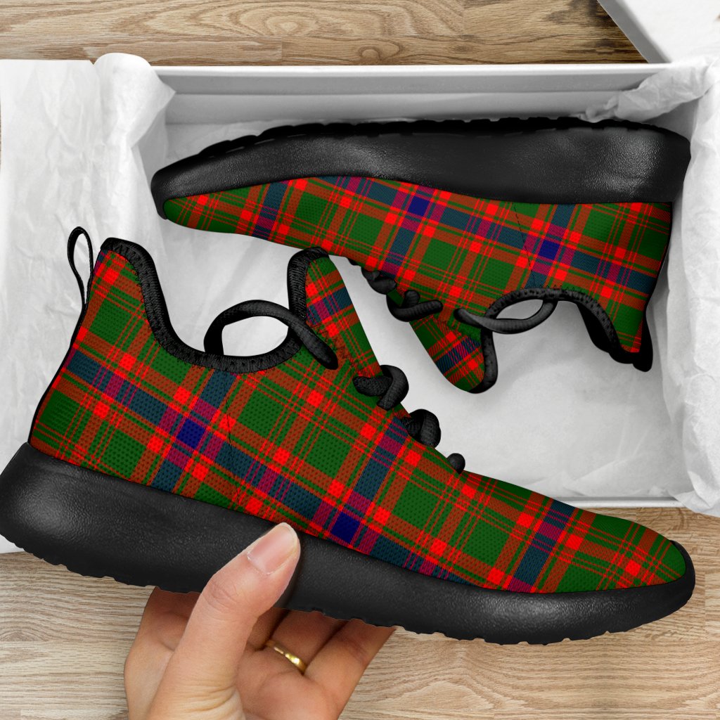 Nithsdale District Tartan Plaid Mesh Knit Sneakers