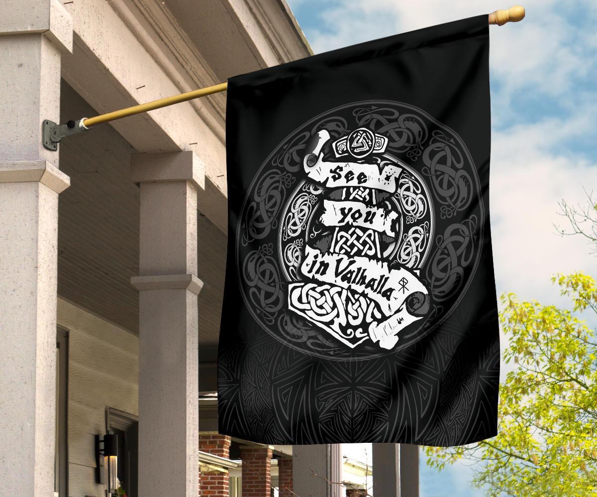 Viking Garden Flag See You In Valhalla