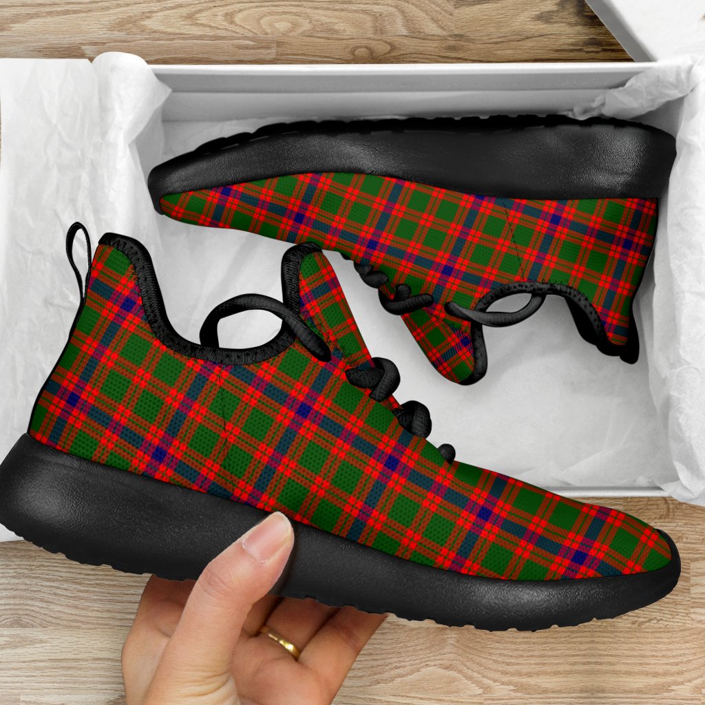 Skene Modern Tartan Plaid Mesh Knit Sneakers