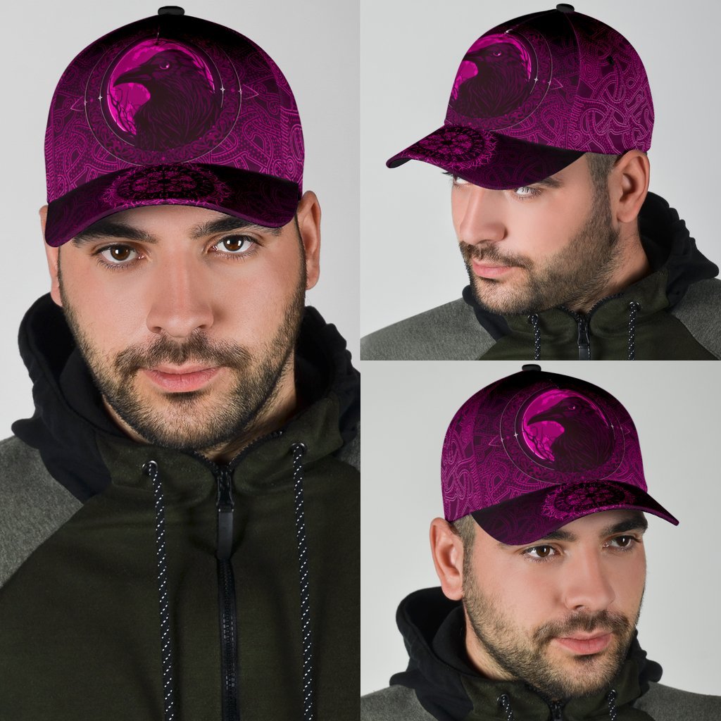 Viking Classic Cap Ethnic Odin Raven Pink