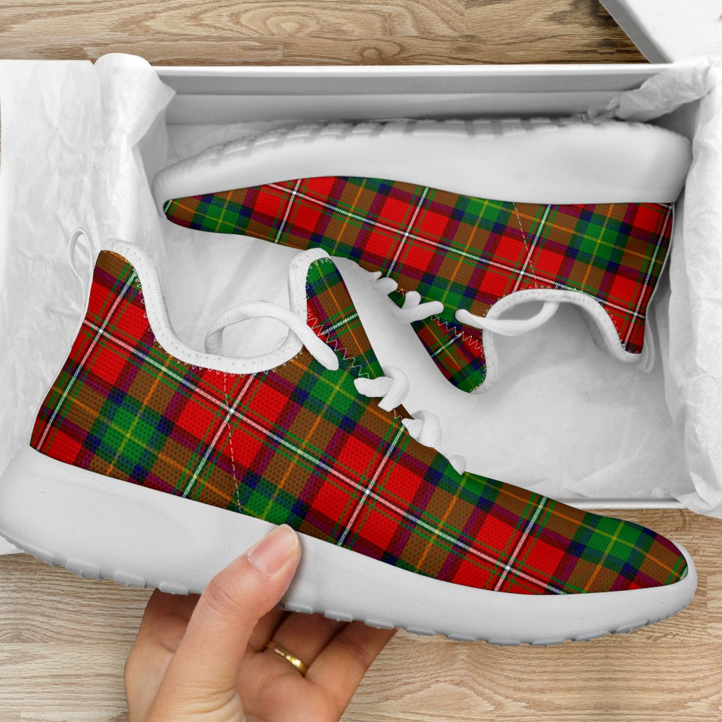 Boyd Modern Tartan Plaid Mesh Knit Sneakers