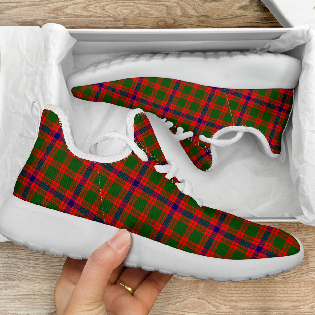 Skene Modern Tartan Plaid Mesh Knit Sneakers