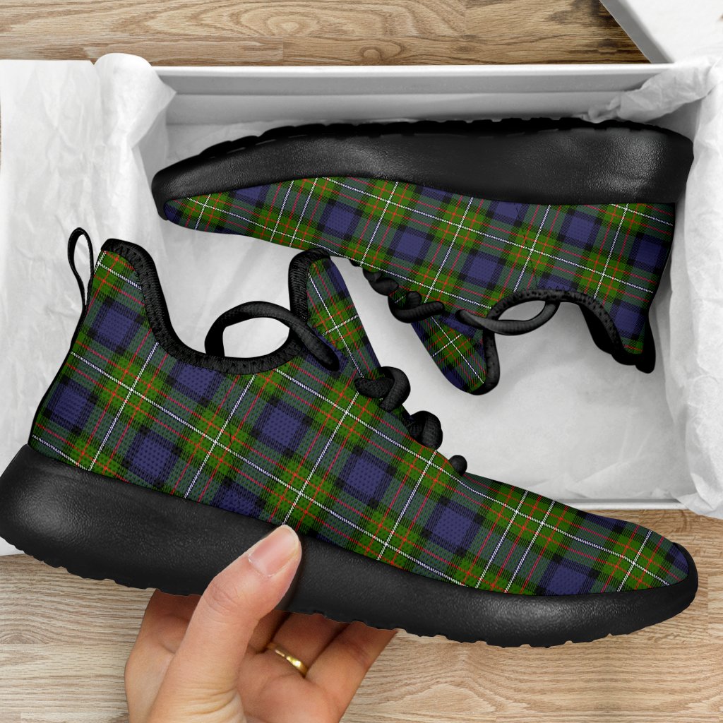 Fergusson Modern Tartan Plaid Mesh Knit Sneakers