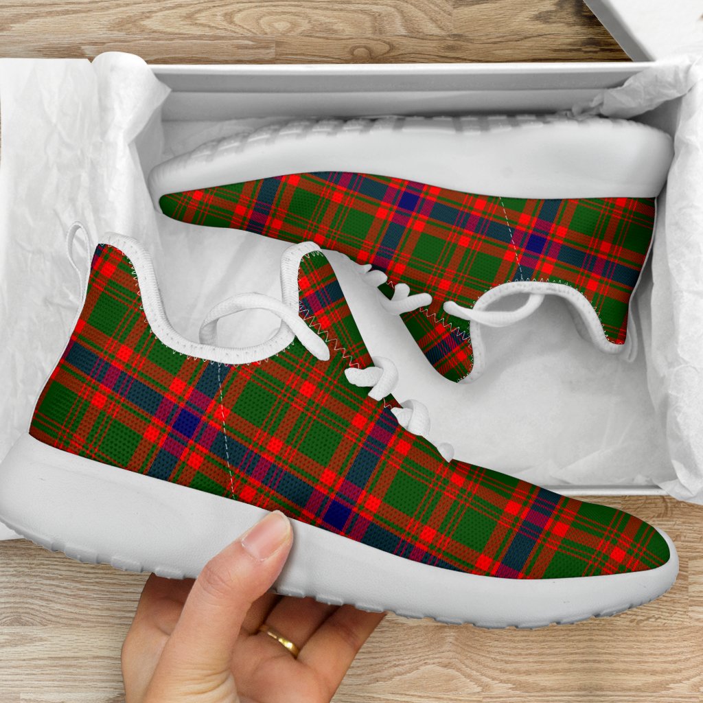 Nithsdale District Tartan Plaid Mesh Knit Sneakers