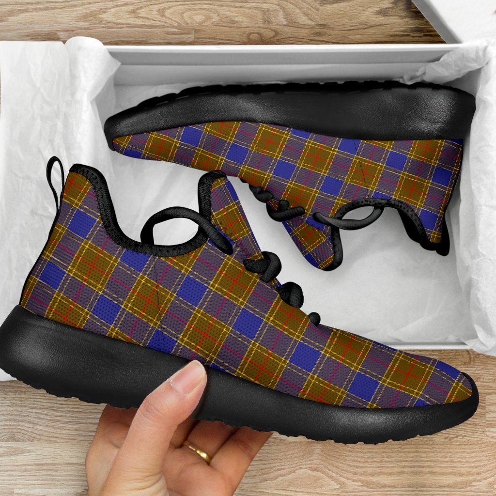 Balfour Modern Tartan Plaid Mesh Knit Sneakers