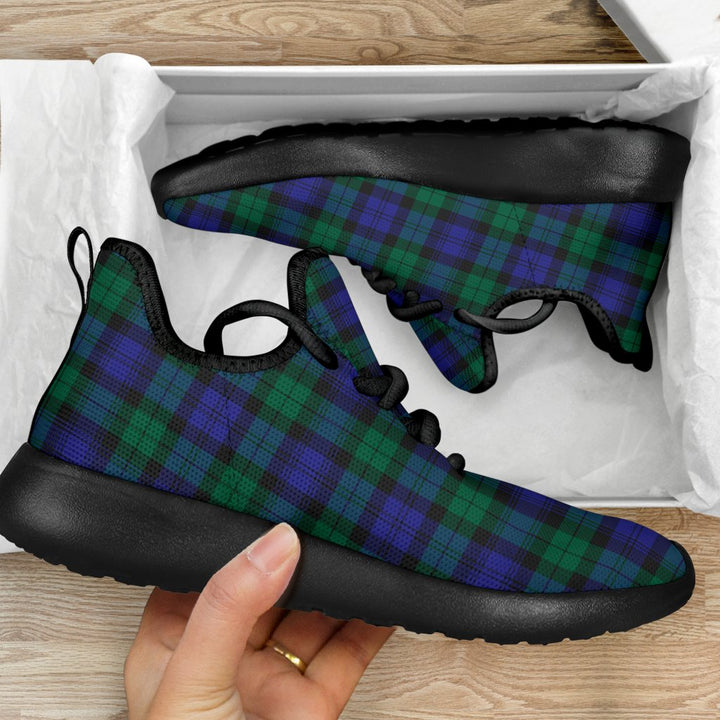 Blackwatch Modern Tartan Plaid Mesh Knit Sneakers