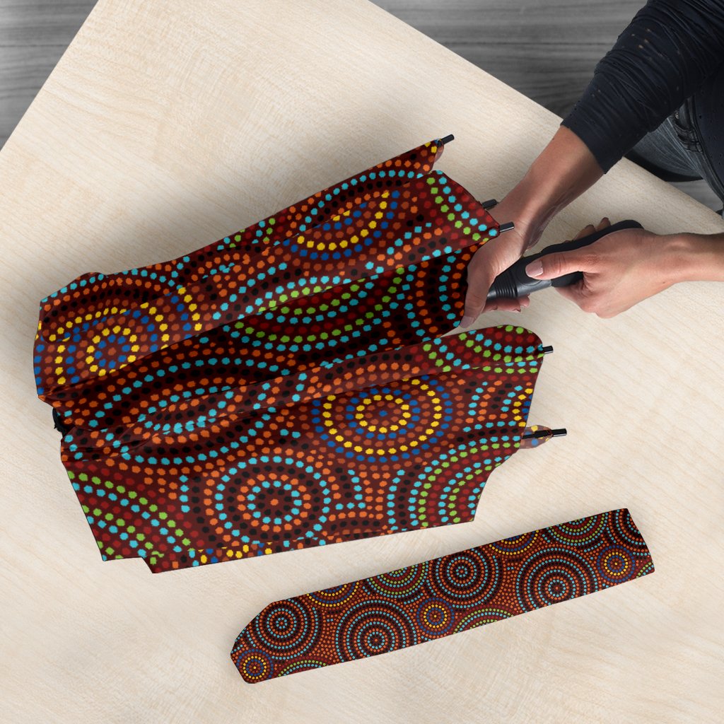 Umbrellas - Aboriginal Dot Painting Umbrellas Ver02