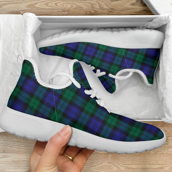 Blackwatch Modern Tartan Plaid Mesh Knit Sneakers