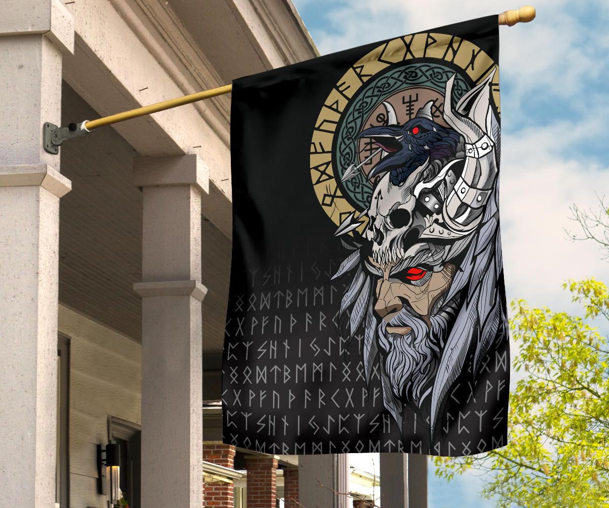 Viking Garden Flag Odin Raven