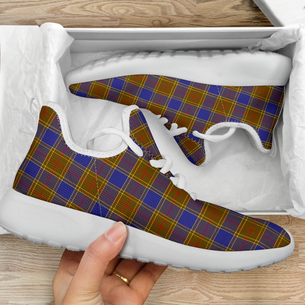 Balfour Modern Tartan Plaid Mesh Knit Sneakers