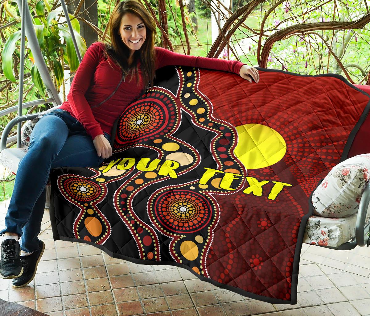 (Custom) Premium Quilt Australia Aboriginal Lives Matter Flag