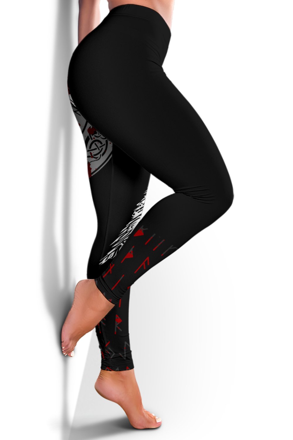 Custom Viking Legging Mystical Raven Tattoo Blood