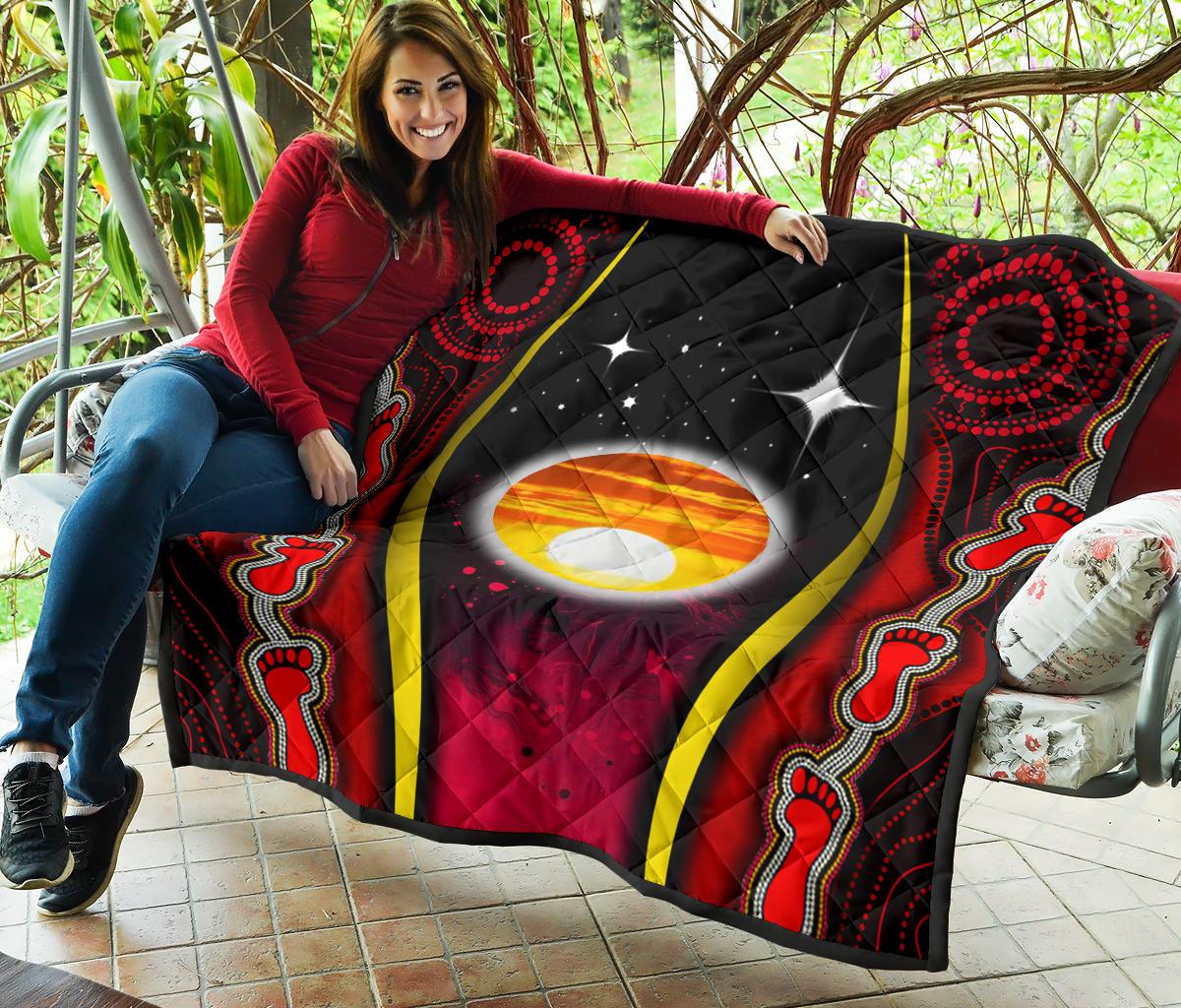 Premium Quilt - Australian Aboriginal Flags Symbolic Meaning