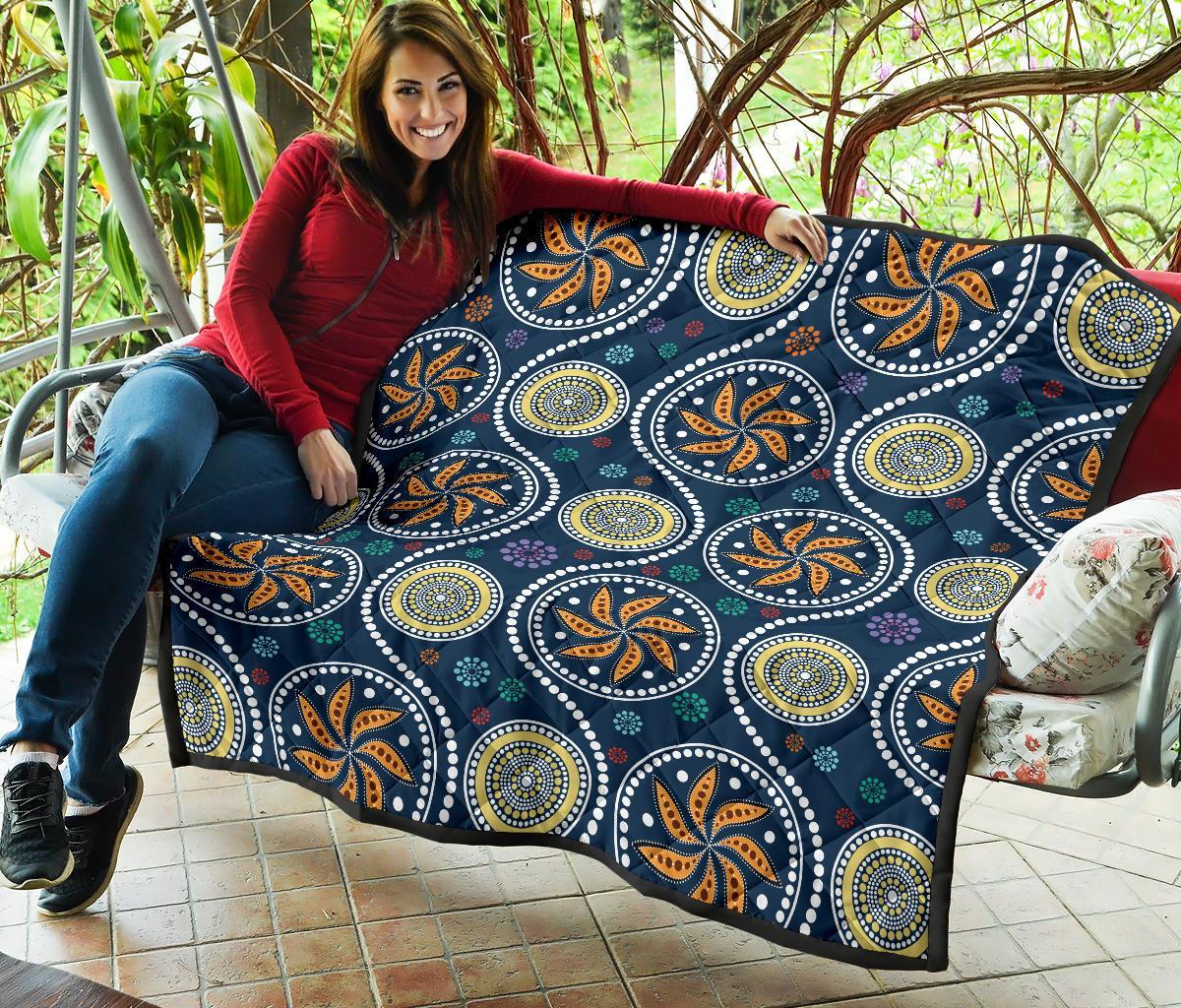 Aboriginal Premium Quilt - Indigenous Patterns Ver06