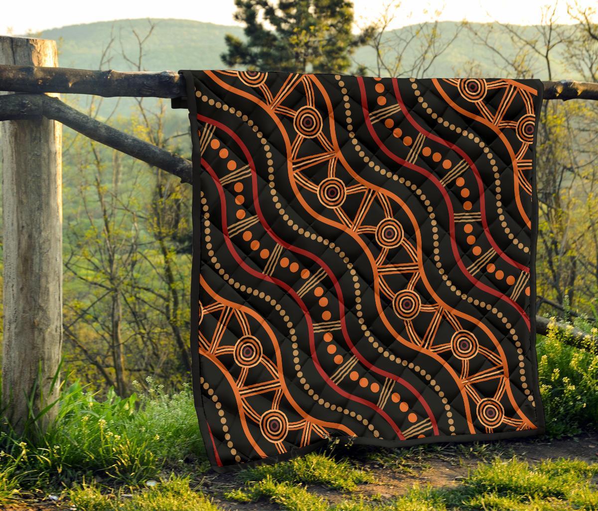 Aboriginal Premium Quilt - Indigenous Patterns Ver05