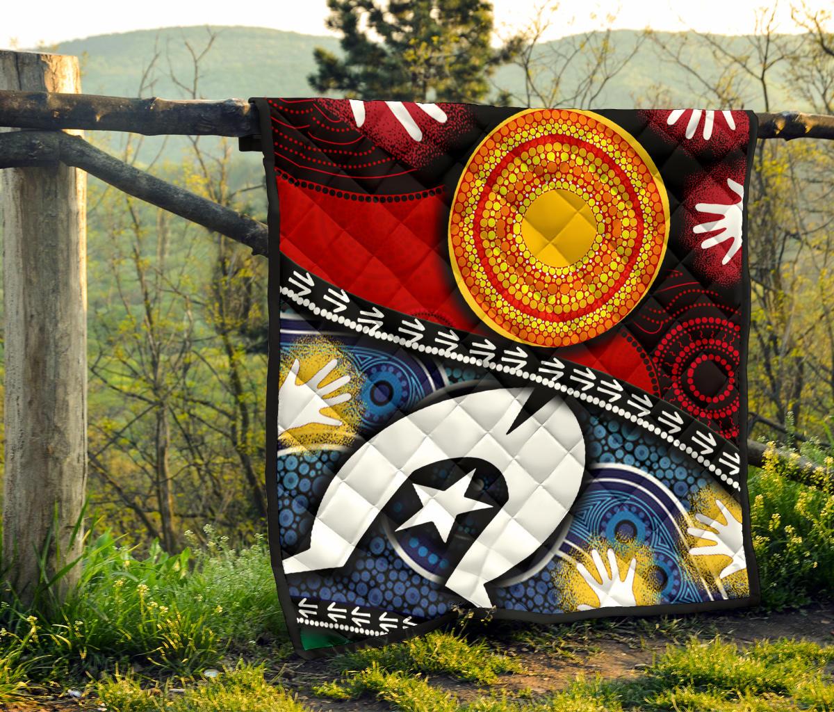 Premium Quilt - Australian NAIDOC Aboriginal and Torres Strait Islands Flags