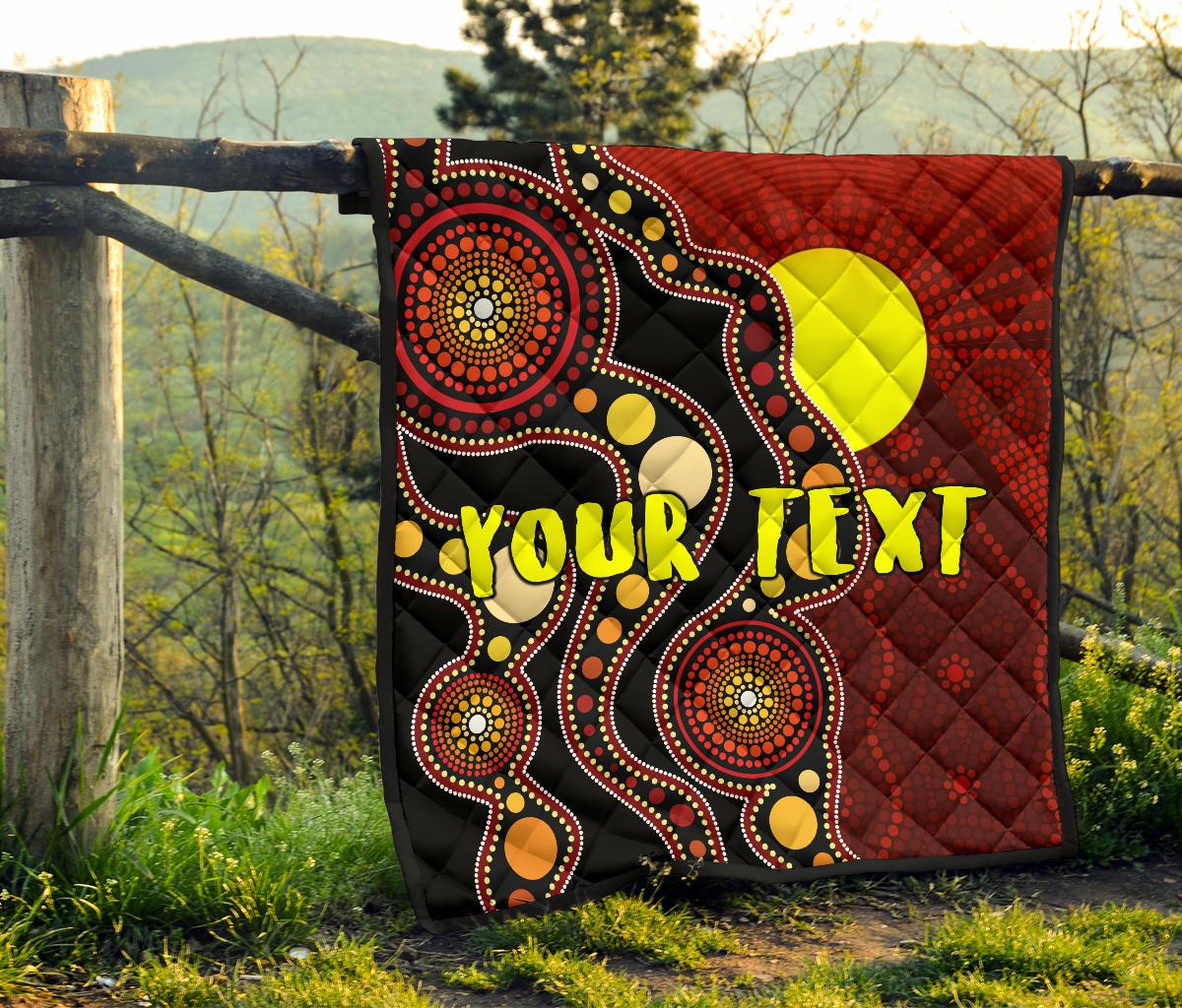 (Custom) Premium Quilt Australia Aboriginal Lives Matter Flag