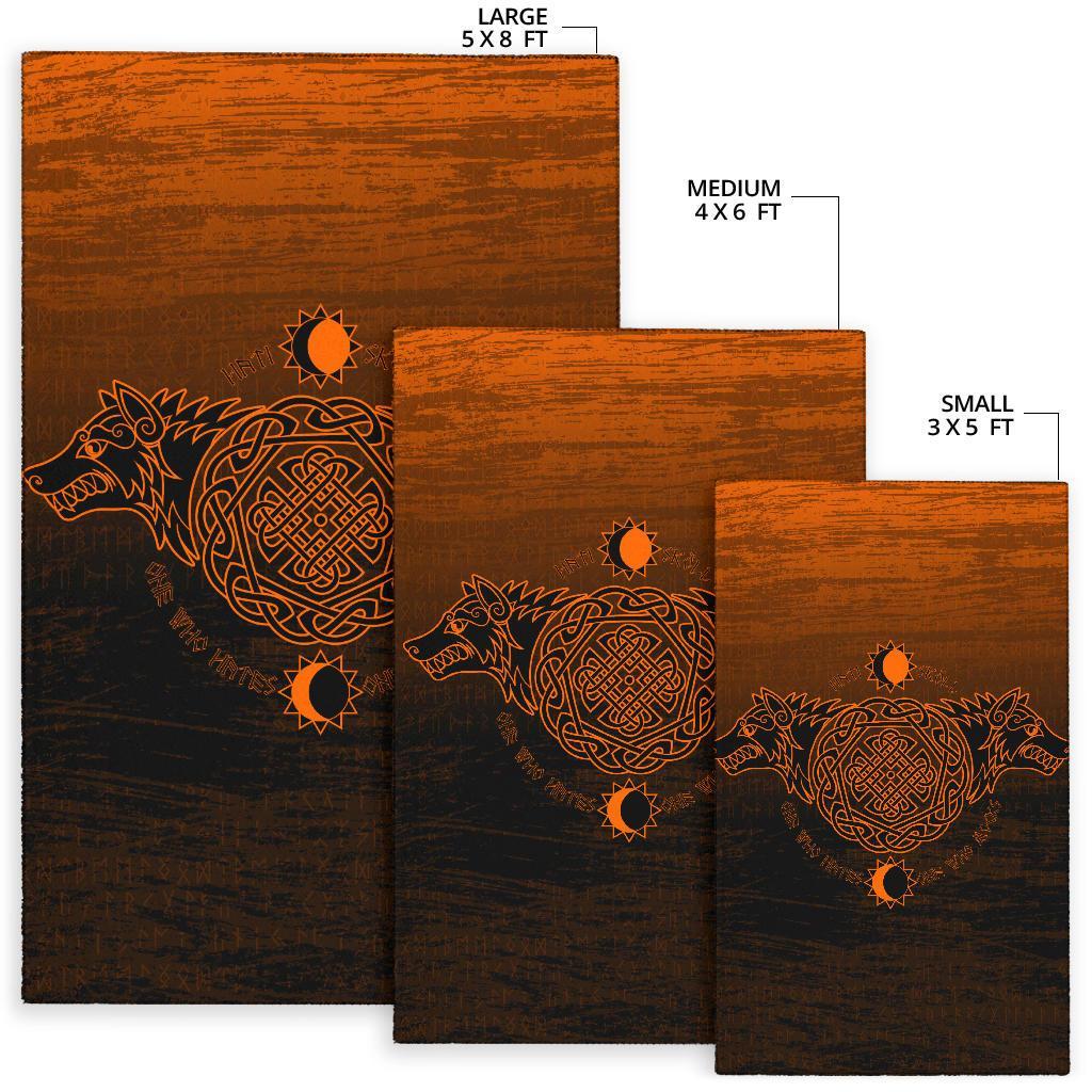 Viking Area Rug Skoll And Hati Orange