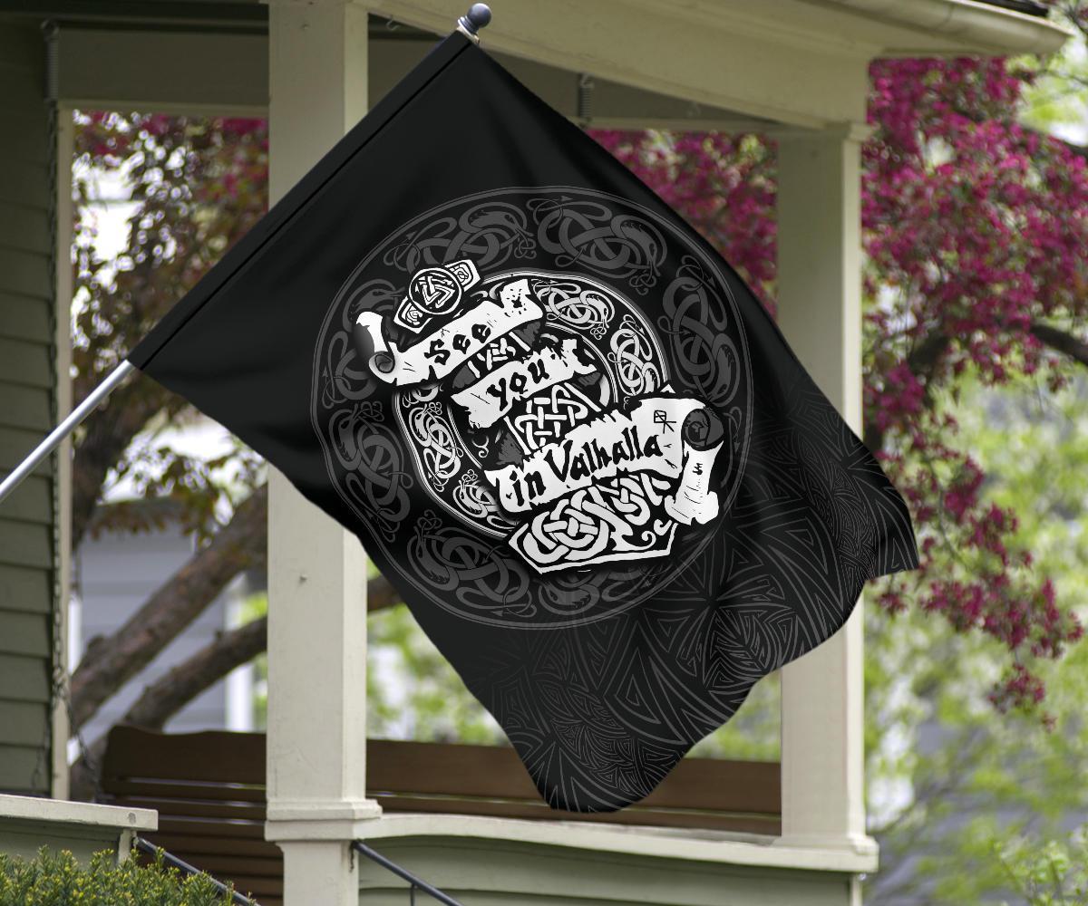 Viking Garden Flag See You In Valhalla