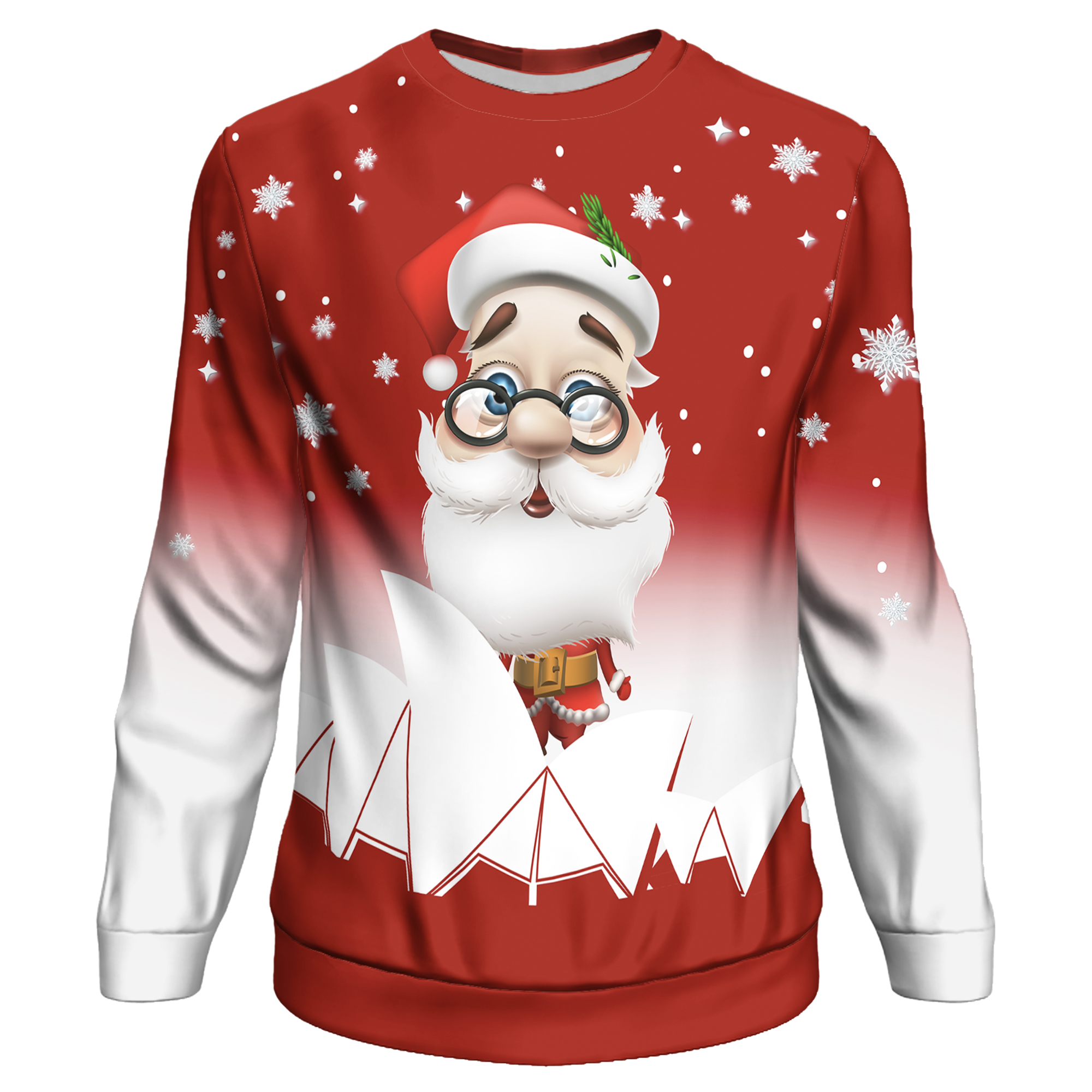 Christmas Sweatshirt - Santa Claus Sydney Opera Snowflake