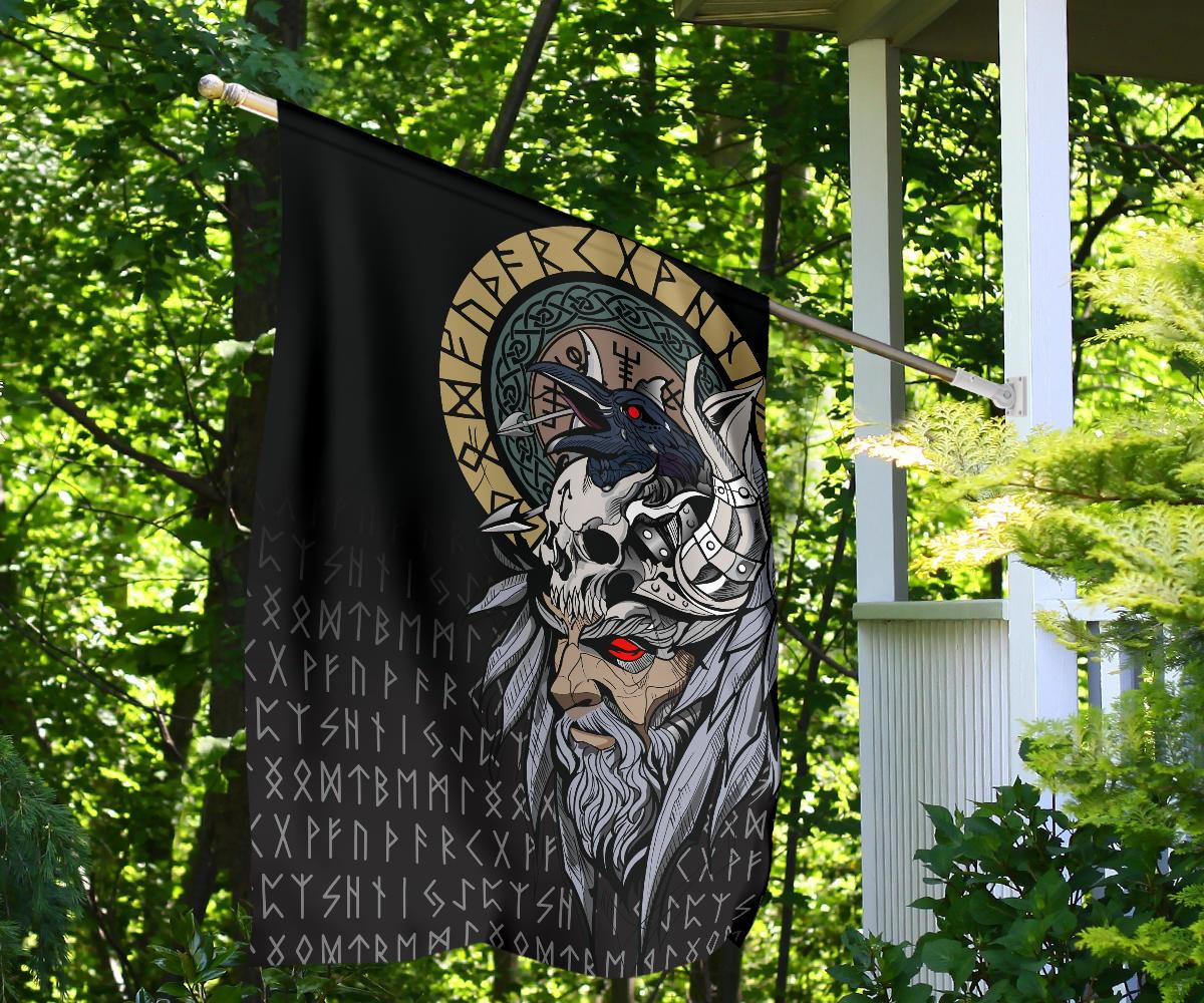 Viking Garden Flag Odin Raven