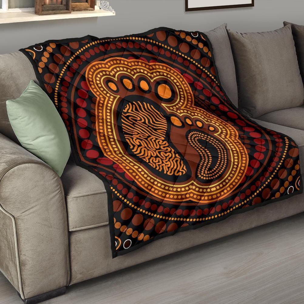 Aboriginal Premium Quilt - Aboriginal FootPrint