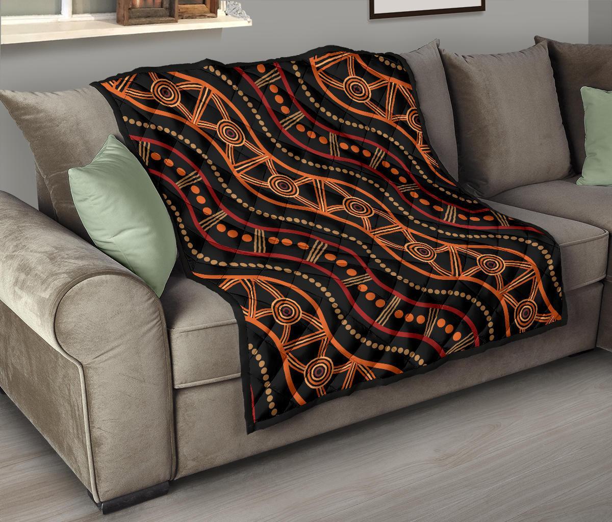 Aboriginal Premium Quilt - Indigenous Patterns Ver05