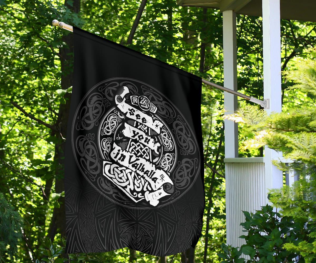 Viking Garden Flag See You In Valhalla