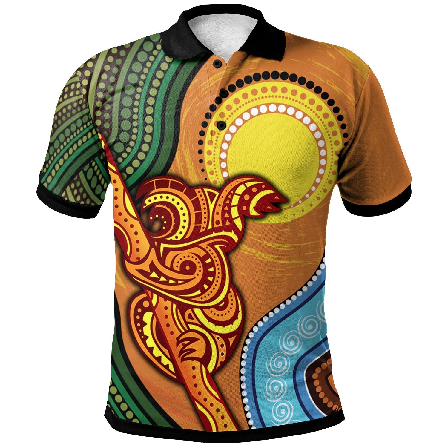 Aboriginal Polo - Australian Aboriginal Dot Painting Koala Polo Shirt