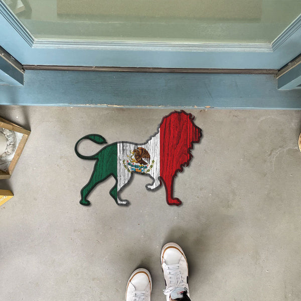 Mexico Custom Shape Rubber Doormat Lion