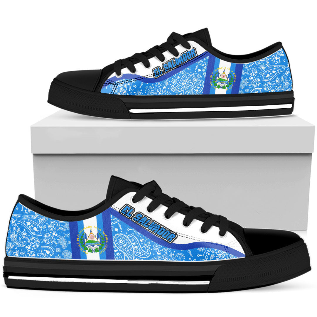 El Salvador Low Top Shoes Paisley Bandana Style