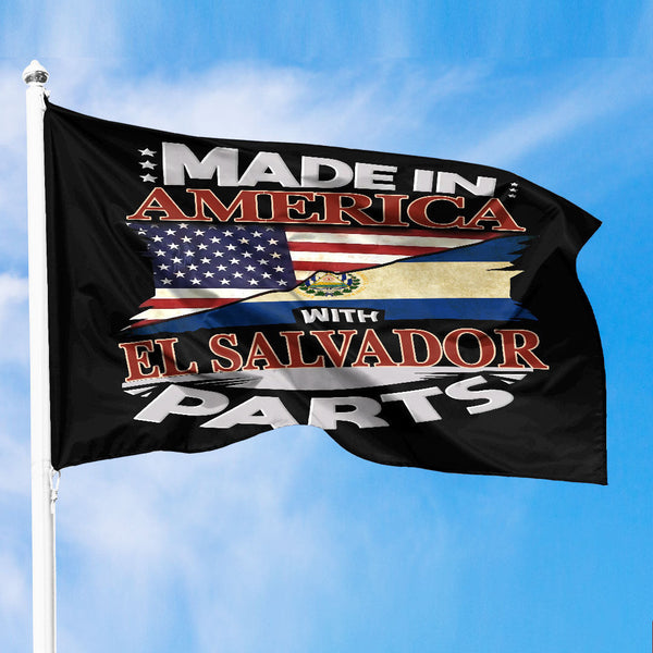 El Salvador Flag Made In America With El Salvador Parts Premium Flag