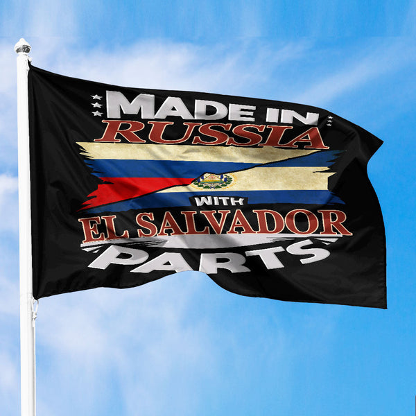 El Salvador Flag Made In Russia With El Salvador Parts Premium Flag