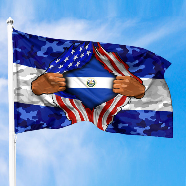 El Salvador Premium Flag El Salvador Is Part Of The America Special Camouflage Style