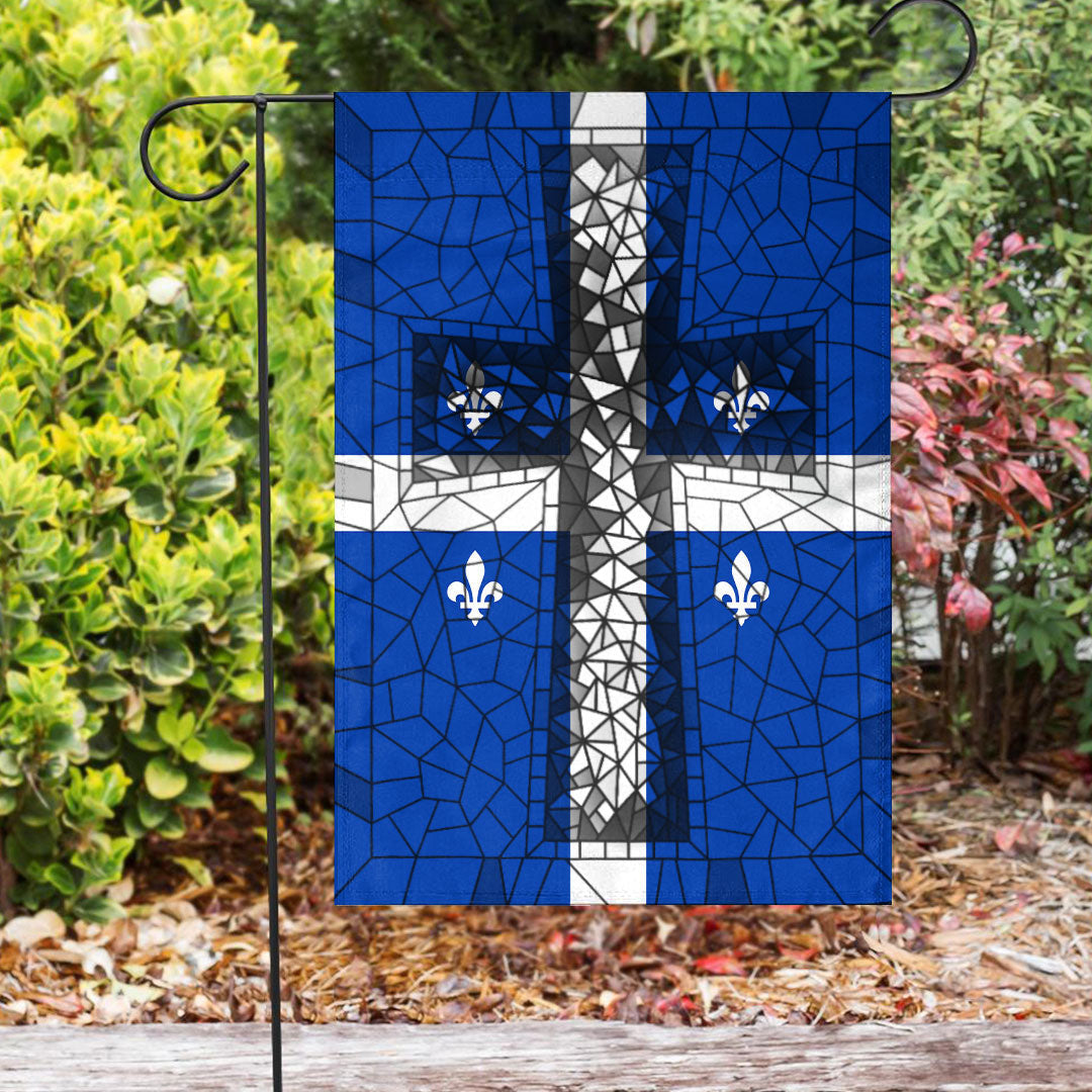 Canada Flag Of Quebec Christian Flag Christian Cross Stained Glass