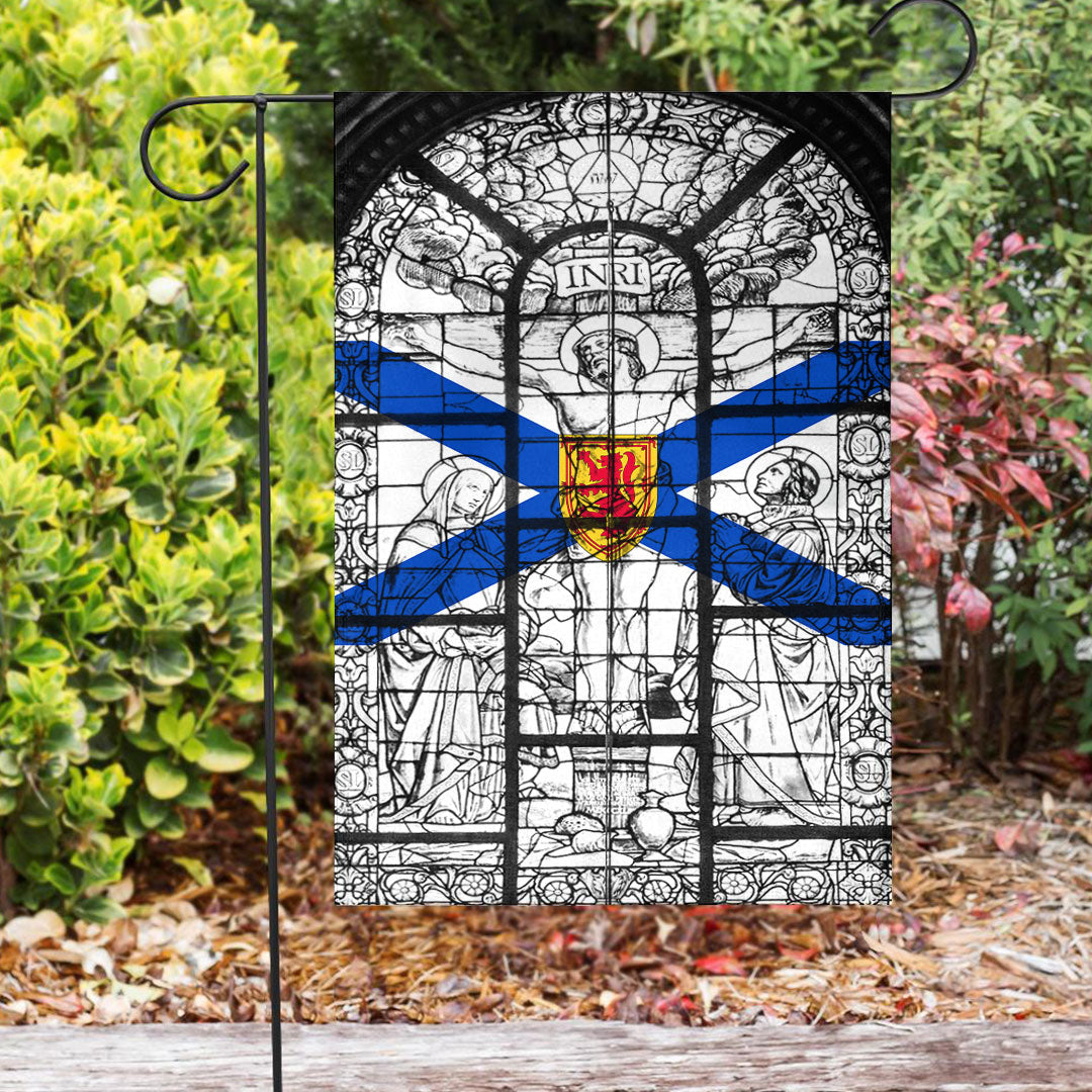 Canada Flag Of Nova Scotia Christian Flag Crucifixion Jesus Stained Glass