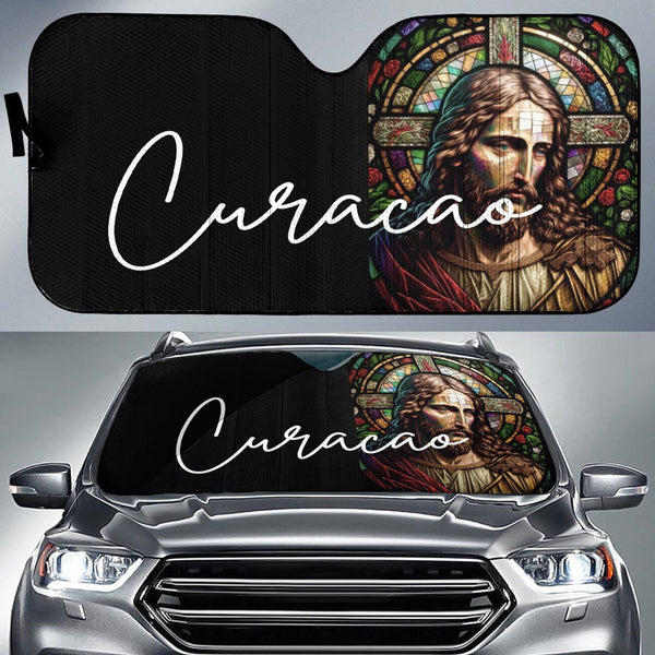 Canada Auto Sun Shades Jesus Christ Stained Glass Version