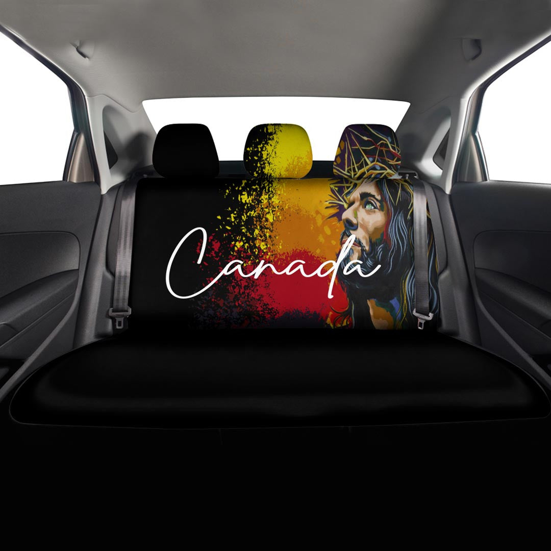 Canada Car Seat Covers Jesus Christ Paint Brush Art